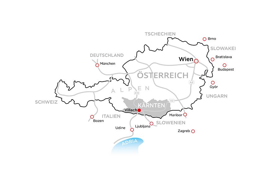 Anfahrtsplan Österreich
